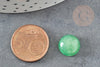 Cabochon rond jade naturel vert 12mm, x1 (G2632)