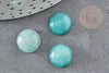 Cabochon rond jade naturel vert aqua 12mm, x1 (G0700)