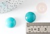 Cabochon rond jade naturel vert aqua 16mm, x1 (G0698)