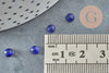 Cabochon rond kyanite cianyte bleue naturelle 4mm, x1 (G2970)
