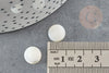 Cabochon rond nacre blanche naturelle 10mm, x1 (G2751)