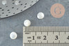 Cabochon rond nacre blanche naturelle 5.4mm, x1 (G1738)