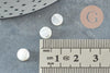 Cabochon rond nacre blanche naturelle 6-6.5mm, x1 (G2715)