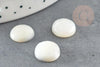 Cabochon rond nacre blanche naturelle,12mm, x1 (G1739)