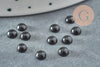 Cabochon rond obsidienne naturelle noire 4mm, x1 (G2912)