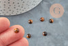 Cabochon rond œil de tigre naturel marron 6mm, x1 (G0012)