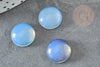 Cabochon rond opalite blanche 14mm, x1 (G2283)
