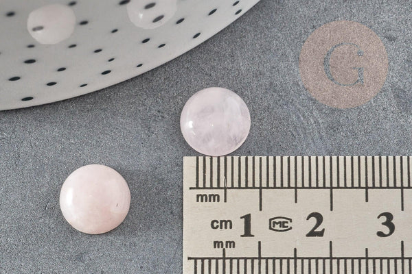 Cabochon rond quartz rose naturel 10mm, x1 (G0945)