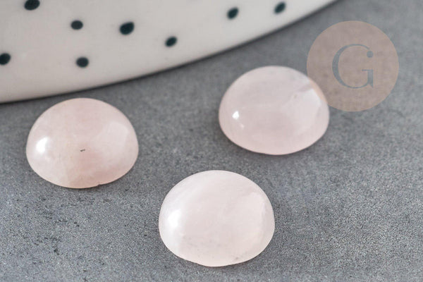 Cabochon rond quartz rose naturel 10mm, x1 (G0945)