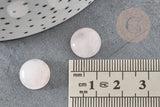 Cabochon rond quartz rose naturelle 12mm, x1 (G1777)