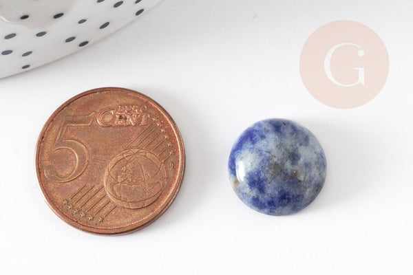 Cabochon rond sodalite bleue naturelle 14mm, x1 (G2246)