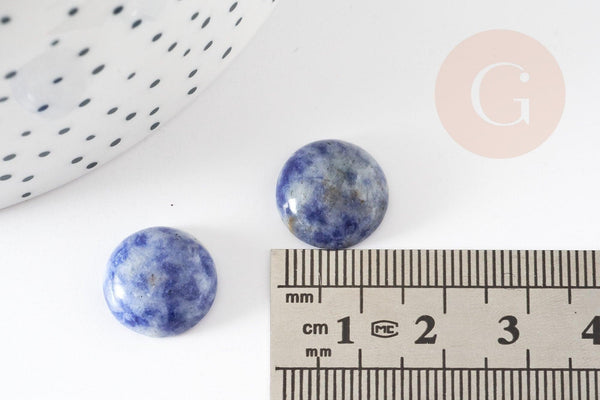 Cabochon rond sodalite bleue naturelle 14mm, x1 (G2246)