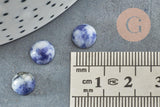 Cabochon rond sodalite naturelle bleue 8mm, x1 (G0423)