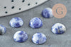 Cabochon rond sodalite naturelle bleue 8mm, x1 (G0423)