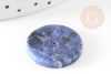 Cabochon rond sodalite naturelle percé naturel 25mm, x1 (G6458)