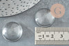 Cabochon rond verre transparent 22mm, x5 (G5372)