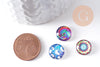 Cabochon verre rond dôme imprimé 12mm, x20 (G3743)