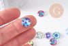 Cabochon verre rond dôme imprimé 12mm, x20 (G3743)