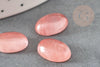 Cabochon watermelon stone rose, cabochon ovale, bijou pierre,cabochon 14mm, Cabochon verre, x1 (G1316)