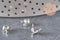 Knot cover for 304 stainless steel ball chain, silver plated, with 3.5mm hole, x10 VALID