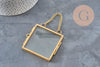 Marco de fotos para colgar vidrio metal dorado rectangular 60cm, x1