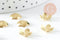 Calottes fleur laiton brut 11mm, x10 (G10827)
