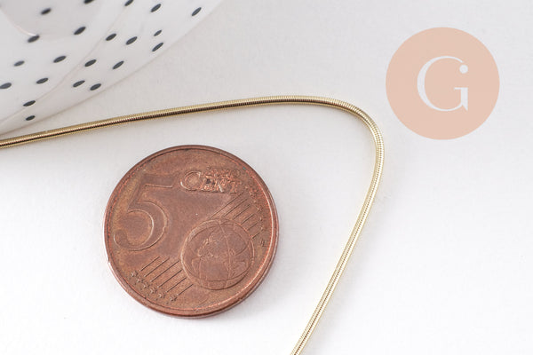 Cannetille lisse cuivre doré 1mm, x 50cm (G10563)