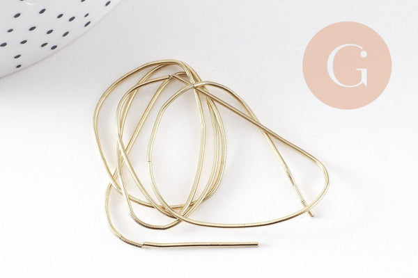 Cannetille lisse cuivre doré 1mm, x 50cm (G10563)