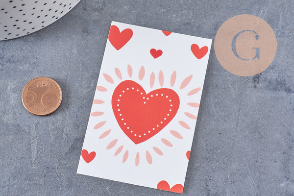 Cartes à bijoux 9x6 cm, x20 (G10851)