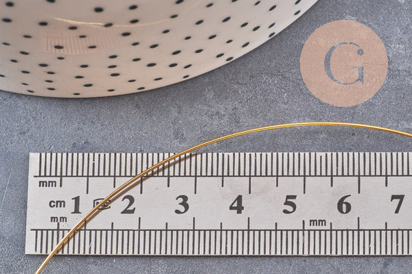 Cercle fil de cuivre doré 0.6mm, x1 cercle (G2405)