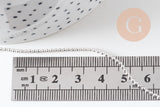 Collier chaine Boule complete fer argenté 1.5mm/40cm, x1 (G1680)