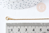 Collier Chaine Serpentine complète avec fermoir acier 304 inoxydable doré 1mm -46cm, création collier acier inoxydable, x1 G8792