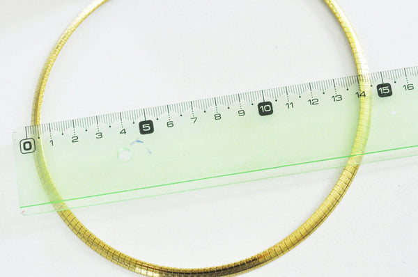 Chaine acier dorée 14k serpent,sans nickel,chaine fantaisie,acier, chaine complète,6mm,45cm x1 (G5353)