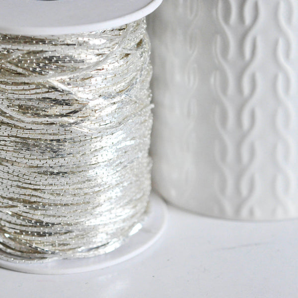 Chaine argentée serpent argentée 1.5 mm, x 5Mètres (G0734)