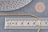 Chaine boule bambou laiton brut, chaine bijou, sans nickel, grossiste,1.5mm, x 5Mètres (G0067)