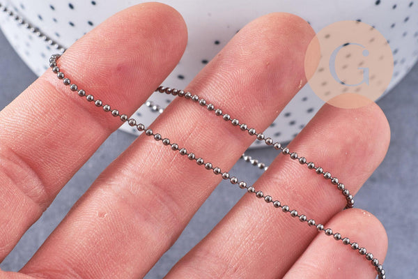 Chaine boule laiton metalgun 1.5mm, x5 metres (G0628)