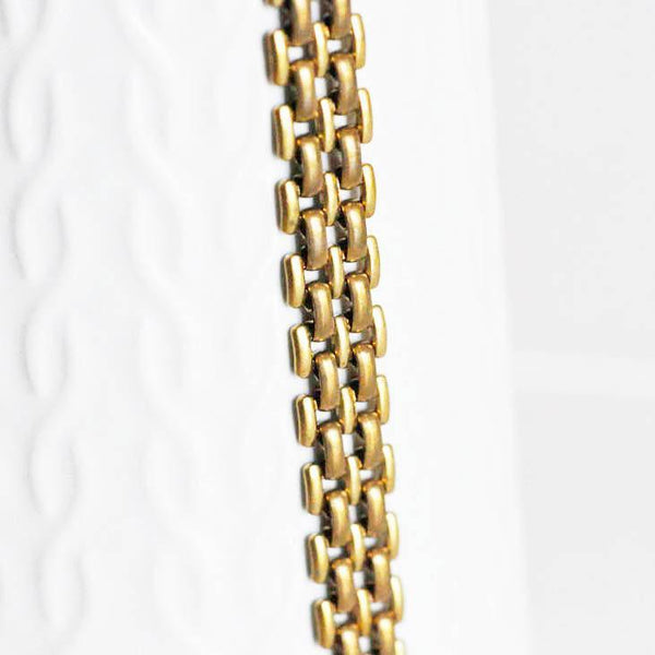 Chaine bracelet montre laiton brut, chaine bijou, création bijoux,chaine fantaisie,sans nickel, chaine large,10mm, 50 centimetres,-G1192