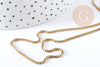 Chaîne carrée maille vénitienne laiton brute 1mm, x 1 mètre (G8304)