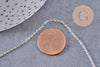 Chaine complète avec fermoir laiton argenté forçat 2mm-40cm, x1 (G0574)