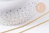 Chaine complète collier laiton doré forçat 14K 1.5mm-40cm, x1 (G10115)