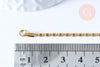 Chaine complète maille myriade acier inoxydable 304 doré 44.5cm-2mm, x1 (G6976)