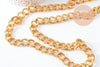 Chaine doré maille texturée aluminium doré 17mm, x1 mètre (G10594)