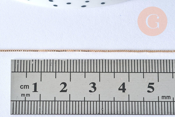 Chaine dorée vénitienne 14K,chaine collier, laiton doré,chaine complète,1.5 mm, 40cm, x1 G0680