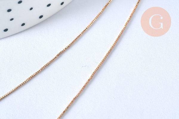 Chaine dorée vénitienne 14K,chaine collier, laiton doré,chaine complète,1.5 mm, 40cm, x1 G0680
