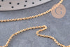 Chaine fine Dorée forçat 16K, fourniture créative, chaine bijou, création bijoux,chaine diamantée,chaine dorée,1.8 mm, x1 mètre (G0031)