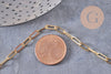 Chaine fine dorée rectangle 16K,chaine plaquée or 2.5 microns, chaine collier,chaine dorée,1.8 mm, x 1Mètre (G2938)