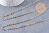 Chaine fine dorée rectangle 16K,chaine plaquée or 2.5 microns, chaine collier,chaine dorée,1.8 mm, x 1Mètre (G2938)