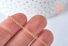 Chaine fine dorée rollo 14K, fourniture créative, chaine collier, chaine complète, dorure 14k,1.5 mm, 45cm, x1 G5800