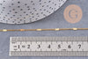 Chaine fine plate dorée acier 304 inoxydable fantaisie 14K 2mm, x1 mètre (G3458)