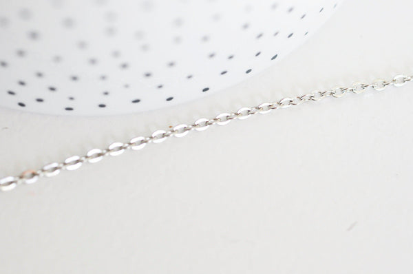 Chaine fine platine forçat en fer,chaine bijou, création bijoux,3x2mm, x 5Mètres G5006